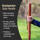 Mabis Healthcare Brazos Twisted Cedar Backpacker Handcrafted Walking Stick, 58-Inch 