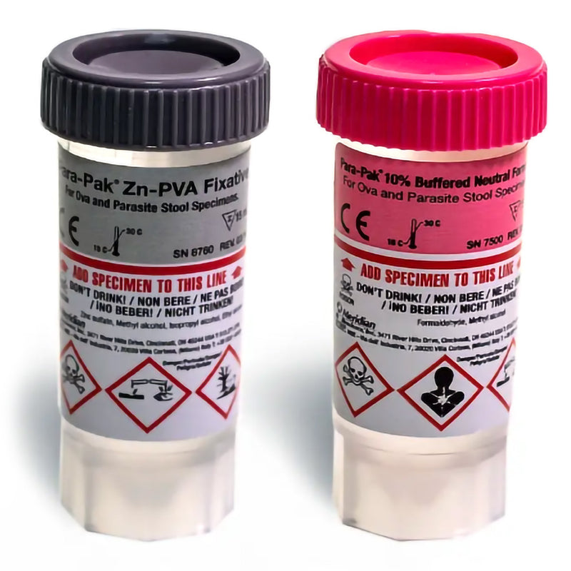 Specimen Collection and Transport Kit Para-Pak 2-Vial 15 mL (0.5 oz.) / 15 mL (0.5 oz.) / 15 mL (0.5 oz.) Plastic Collection Vial NonSterile 