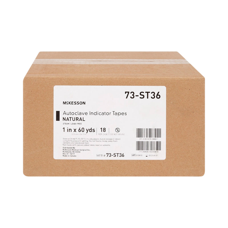McKesson Steam Indicator Tape, 1 Inch x 60 Yard (Case of 18)