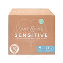 Earth & Eden Sensitive Baby Diapers, Size 5 for Babies Weighing up to 27 lbs. (Case of 172)