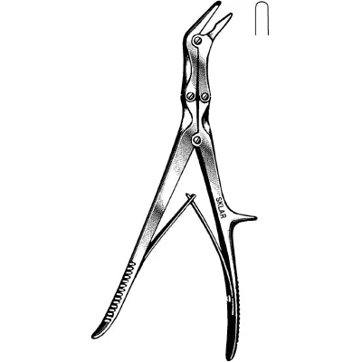 Sklar Echlin Rongeur - 9", Angled, 3mm x 15mm - 40-4102