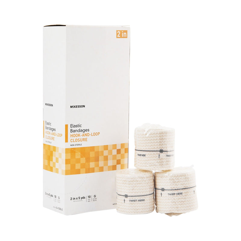 McKesson hook-and-loop closure Elastic Bandage, 2 Inch x 5 Yard (Case of 50)
