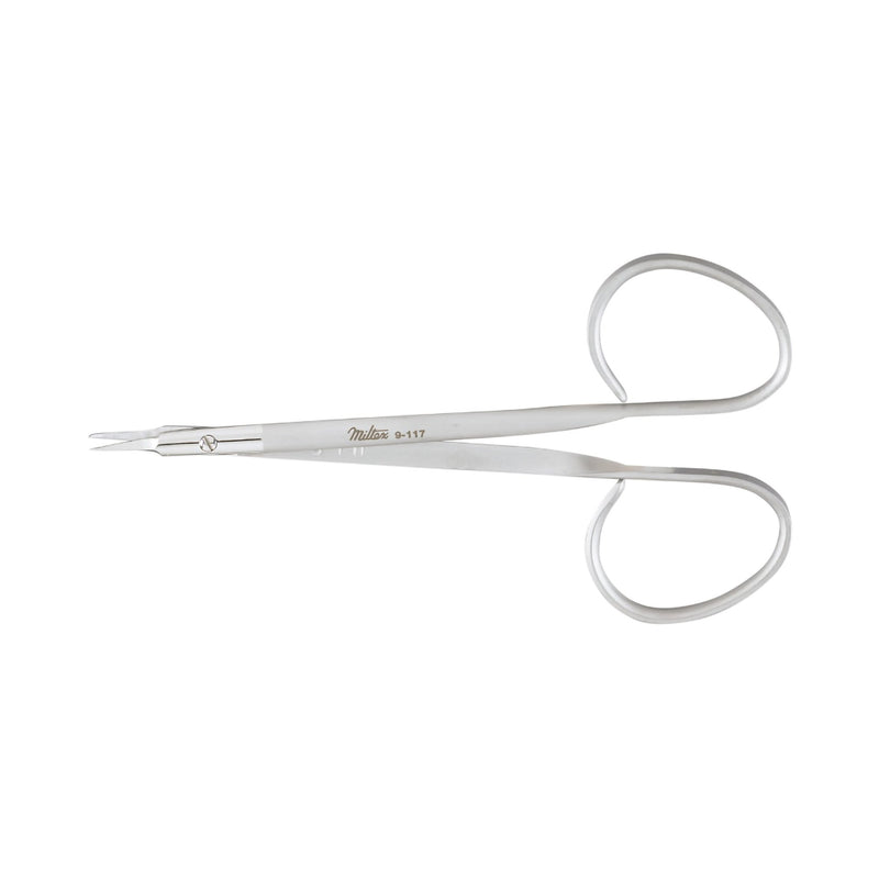 Suture Scissors Miltex 4-7/8 Inch Length OR / Surgical Grade German Stainless Steel NonSterile Finger Ring Handle Curved Sharp Tip / Sharp Tip (Each)