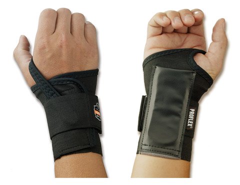 Ergodyne Wrist Support ProFlex 4000 Single Strap Elastane / Elastic / Polyester Right Hand Black Small 