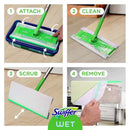 Saturated Wet Mop Pad Swiffer Wet Bound Edge White Cloth Disposable (72/CT)