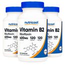 Dietary Supplement nutricost Vitamin B2 Riboflavin Vitamin B2 400 mg Strength Capsule 120 Per Bottle (Case of 1440)