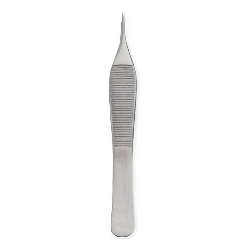 Medline Dressing Forceps Centurion Adson 4-3/4 Inch Length Floor / Office Grade Stainless Steel Sterile NonLocking Thumb Handle Straight Serrated Tips (TRI66405 / CS)