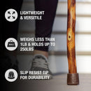 Mabis Healthcare Brazos Twisted Hickory Rustic Walking Stick, 55-Inch Height 