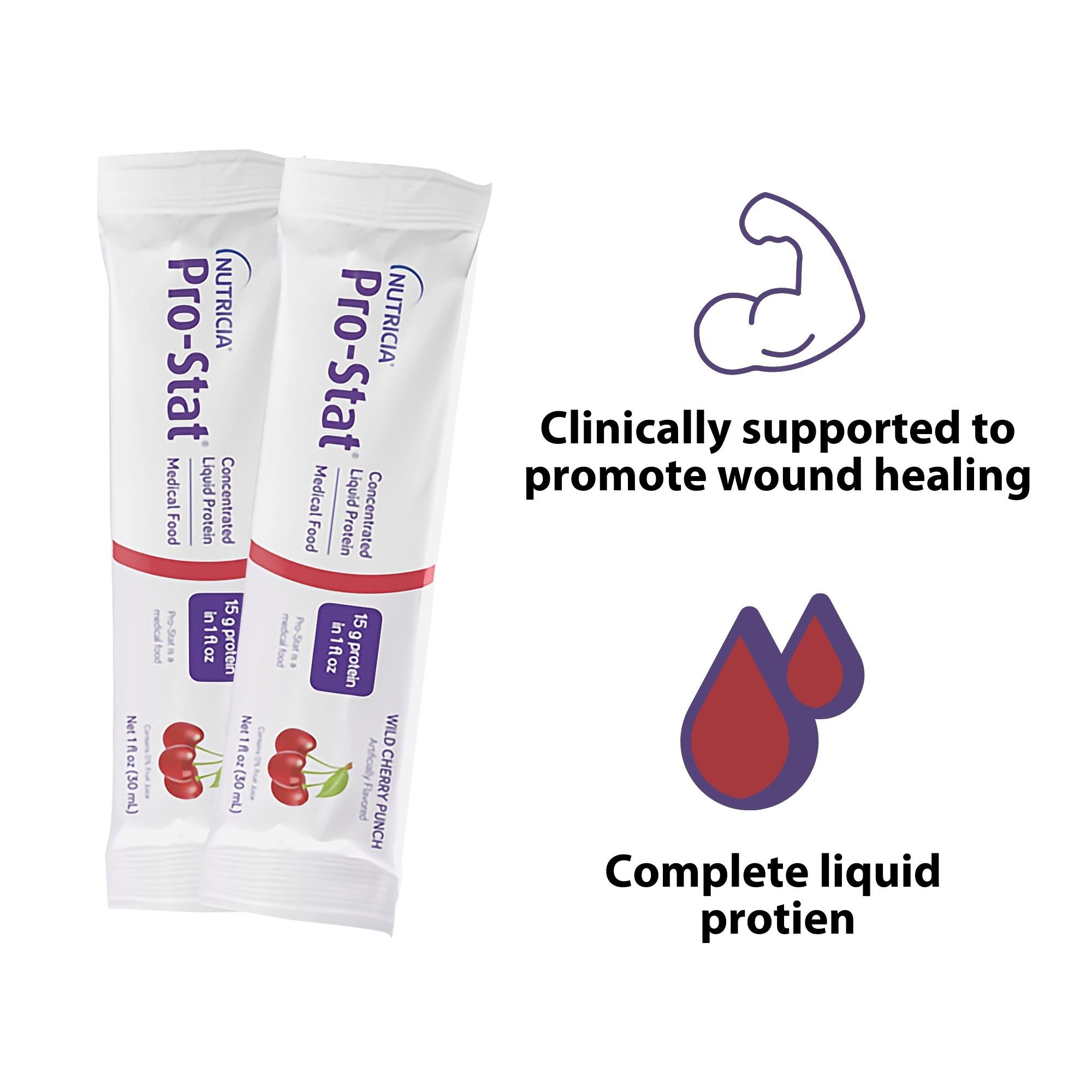 Nutricia North America Pro-Stat Wild Cherry Punch Concentrated Liquid Protein Medical Food (96/CS) 