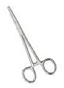 Hemostatic Forceps Kelly 5-1/2 Inch Length Floor / Office Grade Pakistani Stainless Steel NonSterile Locking Finger Ring Handle Straight Serrated Tips 