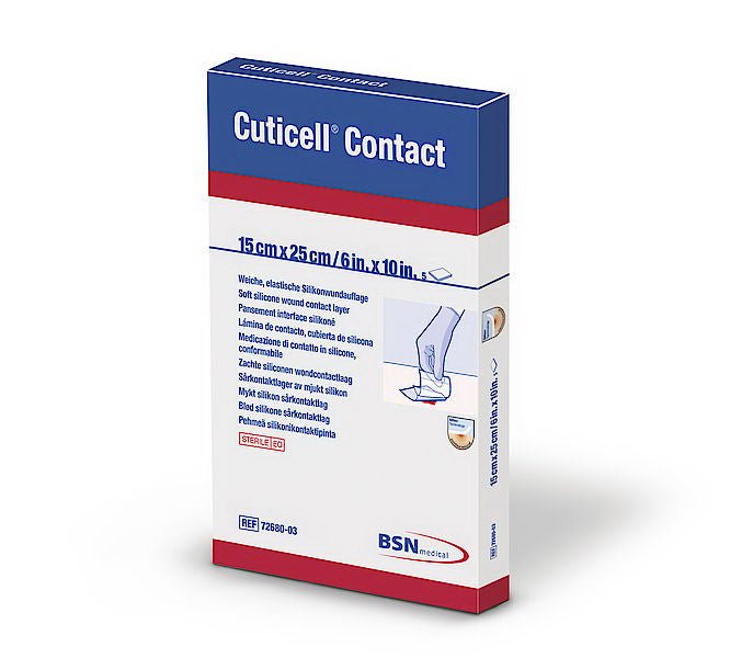 Wound Contact Layer Dressing Cuticell Contact 3 X 4 Inch Sterile (Box of 5)
