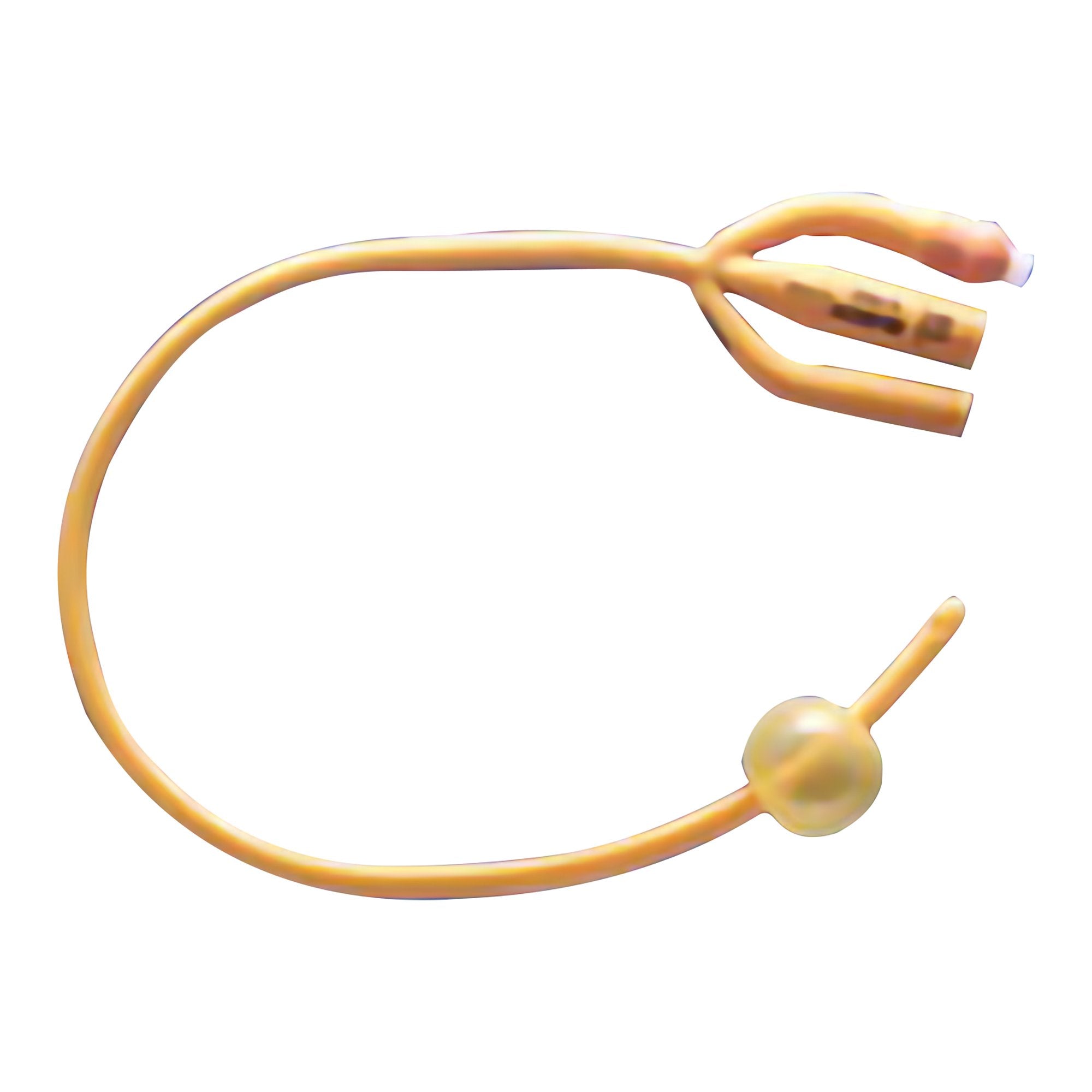 Foley Catheter Rusch Gold 3-Way Standard Tip 30 cc Balloon 22 Fr. Silicone Coated Latex 