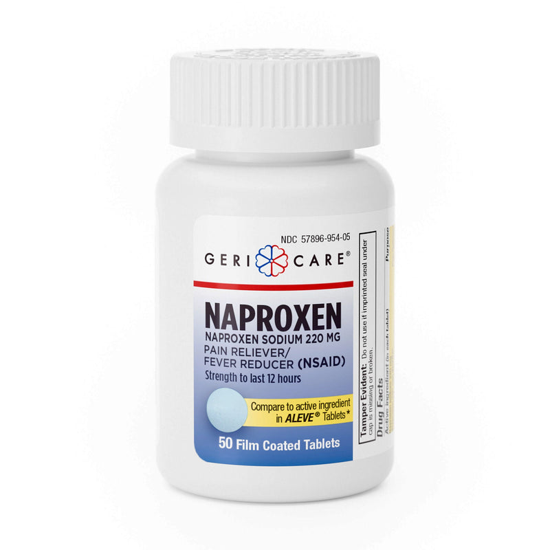 Pain Relief Geri-Care 220 mg Strength Naproxen Sodium Tablet 50 Per Bottle (Case of 12 Bottles)