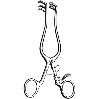Merit Weitlaner Retractor - 4-1/2", 2x3 Teeth, Sharp - 97-370 