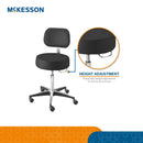McKesson Pneumatic Exam Stool, Black, with Backrest (Each)
