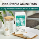 CareStock Gauze Sponge, 4 x 4 in. 12-Ply, Medical-Grade Cotton Wound Dressing (Case of 2000)