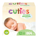 Cuties Baby Wipes, Soft Pack, Aloe, Unscented (Case of 864)
