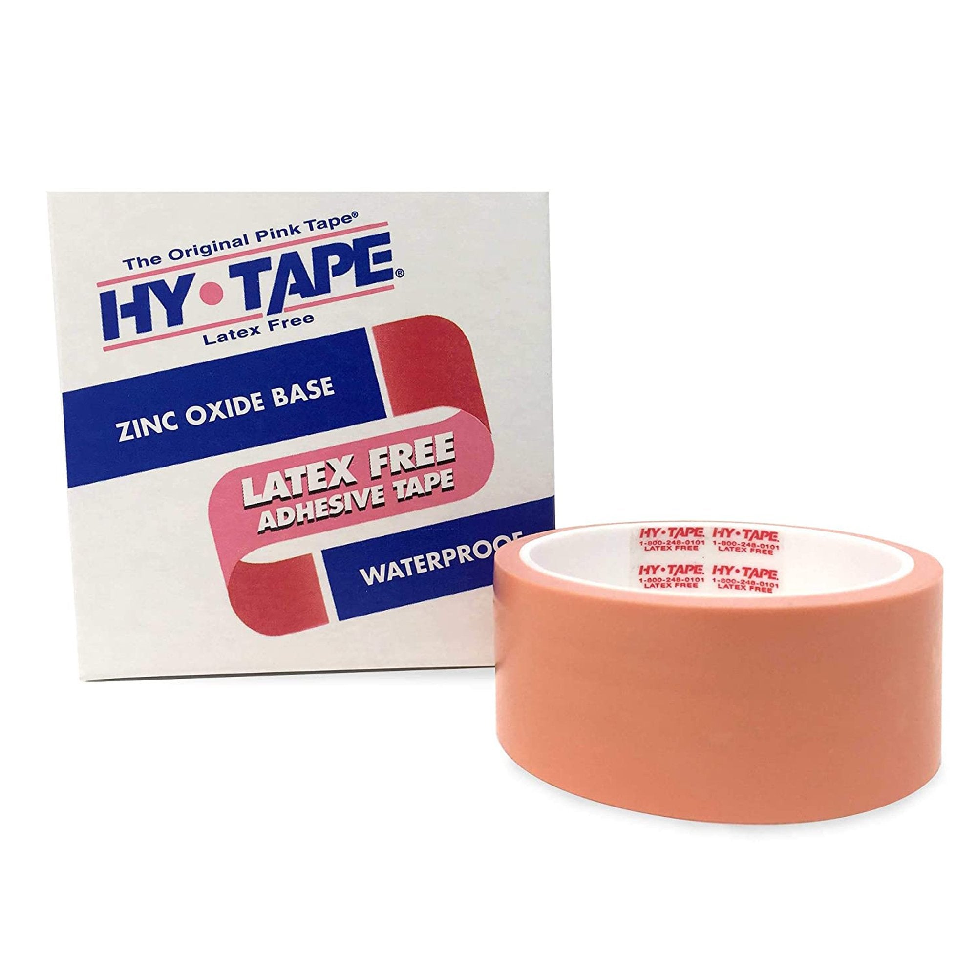 Waterproof Medical Tape Hy-Tape Pink 1 Inch X 5 Yard Zinc Oxide Adhesive Zinc Oxide NonSterile 