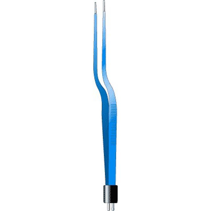 Bipolar Forceps Sklar Malis 7 Inch Length OR / Surgical Grade Coated Stainless Steel NonSterile NonLocking Thumb Handle Straight 1 mm Wide Tips (Each)