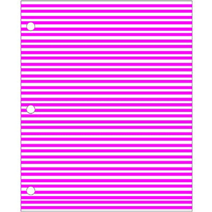 Instrument Identification Tape Sheet 8-1/2 X 11 Inch, Pink With White Stripes 