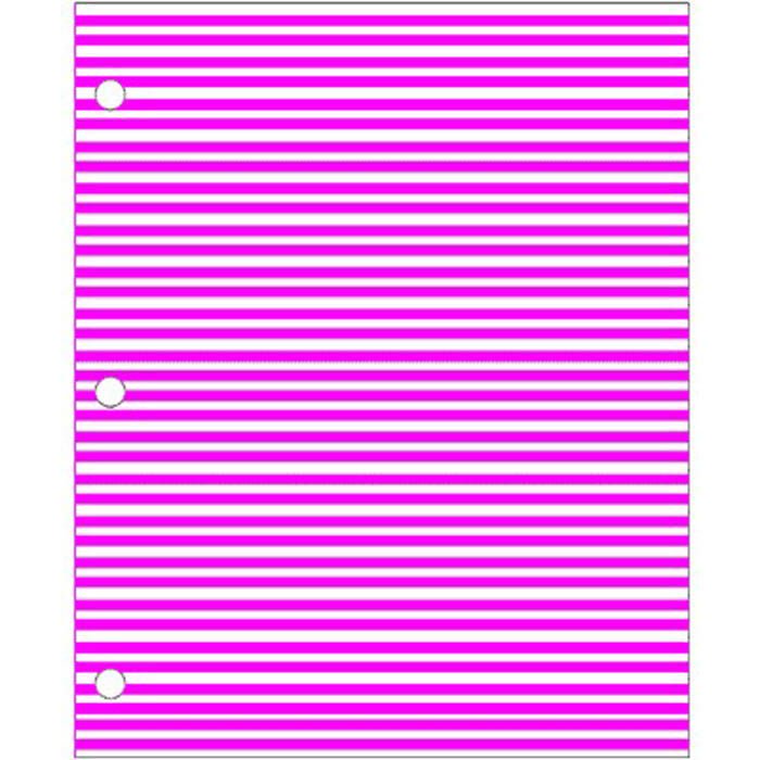 Instrument Identification Tape Sheet 8-1/2 X 11 Inch, Pink With White Stripes 