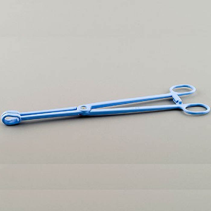 Sponge Forceps Sklar 9-1/2 Inch Length Floor / Office Grade Plastic Sterile Locking Finger Ring Handle Straight Serrated Ring Tips 