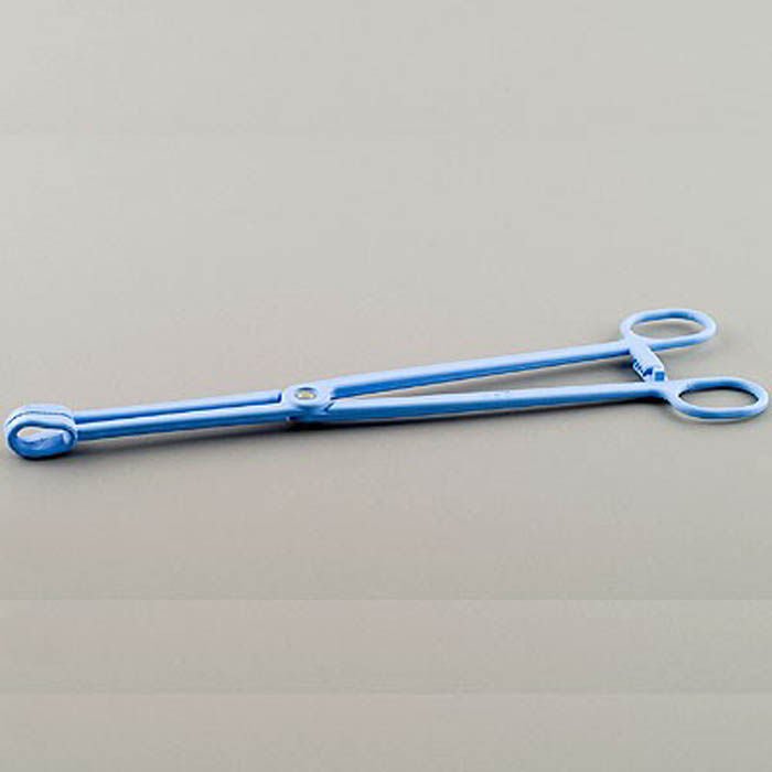 Sponge Forceps Sklar 9-1/2 Inch Length Floor / Office Grade Plastic Sterile Locking Finger Ring Handle Straight Serrated Ring Tips (Box of 10)