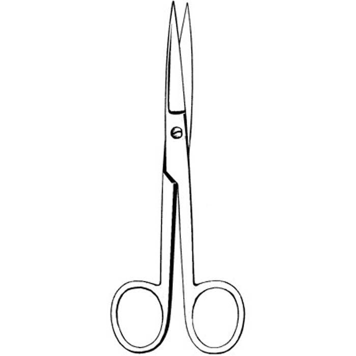 Operating Scissors Merit 6-1/2 Inch Length Floor / Office Grade Pakistani Stainless Steel NonSterile Finger Ring Handle Straight Sharp Tip / Sharp Tip (Case of 144)