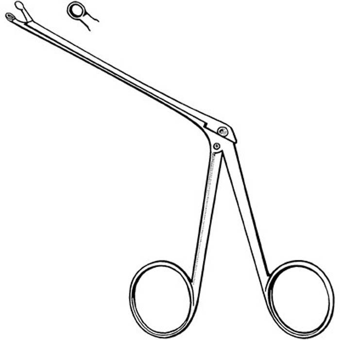 Alligator Forceps Merit 5-1/2 Inch Length Floor / Office Grade Pakistani Stainless Steel NonSterile NonLocking Finger Ring Handle Straight Very Delicate, Oval Cups (Box of 50)