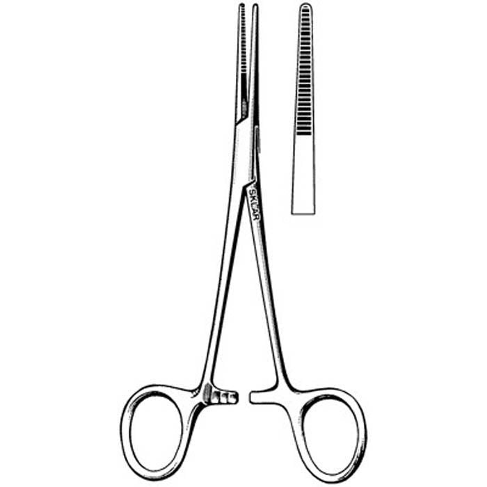 Hemostatic Forceps Sklarlite XD Kelly 5-1/2 Inch Length OR / Surgical Grade German Stainless Steel NonSterile Locking Finger Ring Handle Straight Extra Delicate, Serrated Tips (Each)