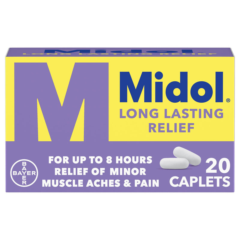 Midol Long Lasting Relief Caplets (Bottle of 20)