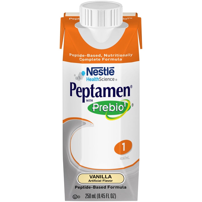 Peptamen with Prebio 1 Vanilla Peptide-Based Formula, 250 mL Carton (Case of 24)