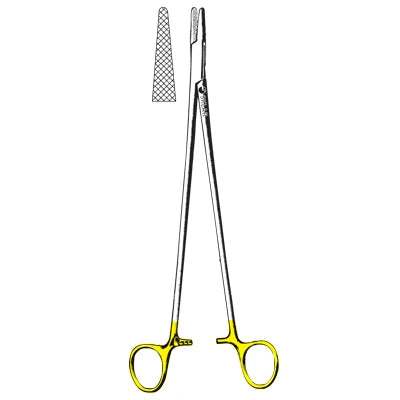 Sklar TC Wangensteen Needle Holder - 10-1/2", Serrated, Short Jaws - 21-3510