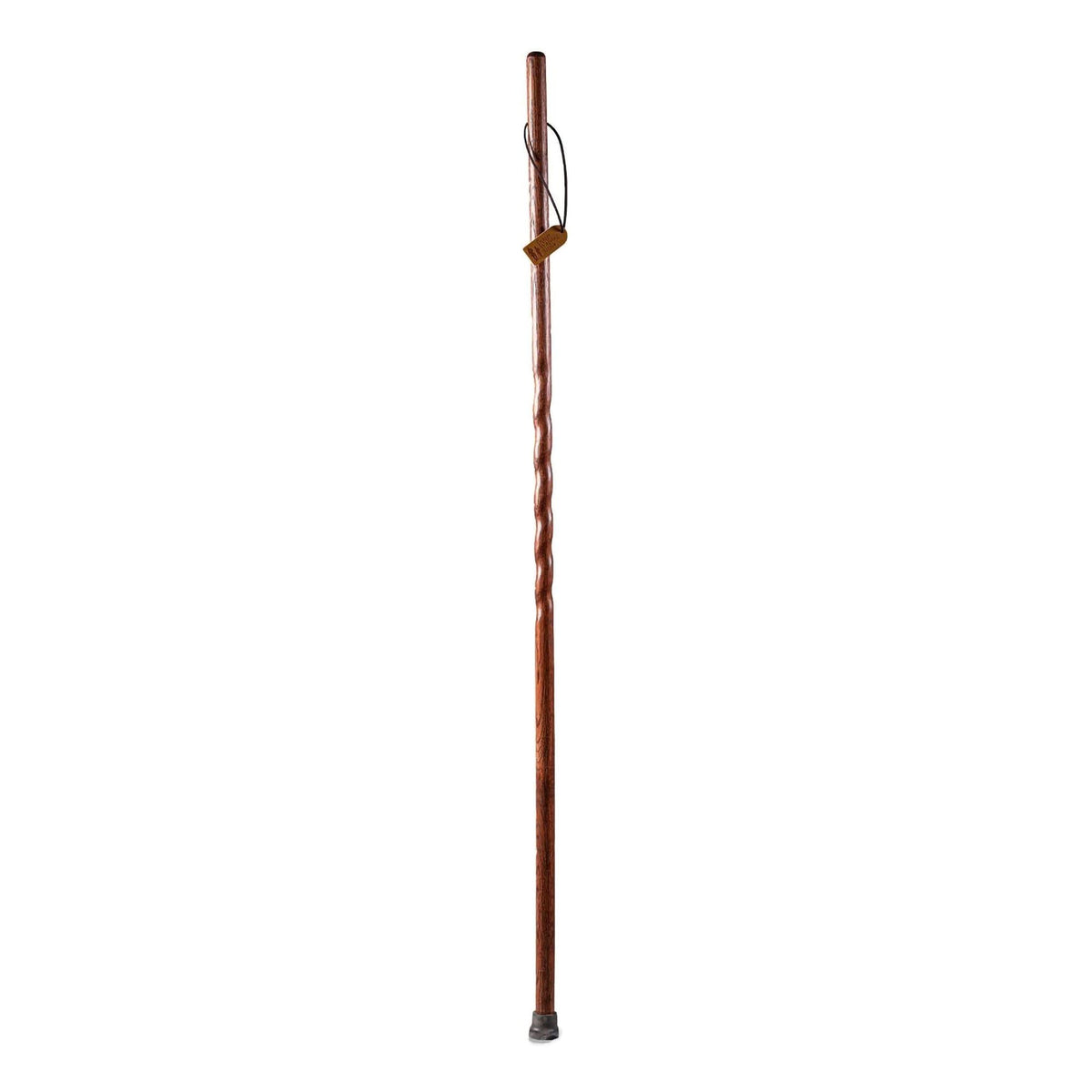 Brazos Twisted Oak Trekker Handcrafted Walking Stick, Red, 55-Inch (Each)
