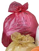BAG BIOHAZARD 25X35 RED 2MIL200/CS