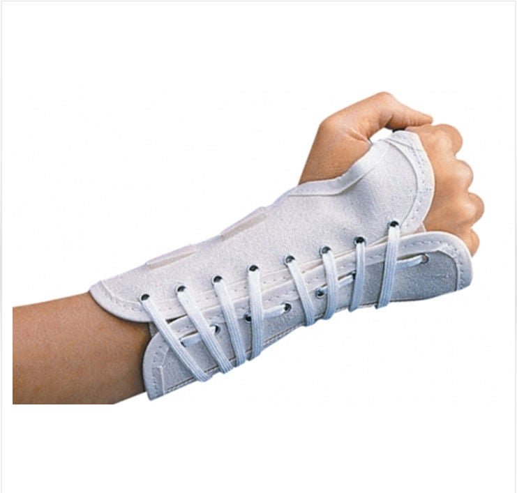 Cock-Up Wrist Brace ProCare Aluminum / Canvas Left Hand White 3X-Small