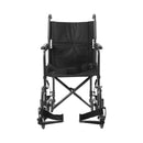McKesson Brand McKesson Lightweight Transport Chair, Black with Silver Vein Finish 