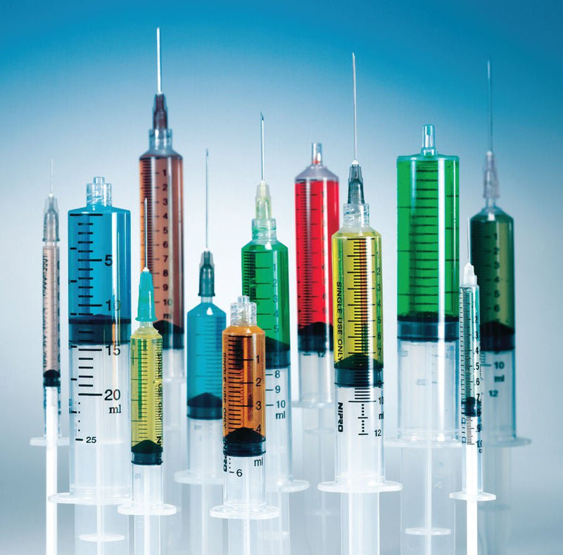 Standard Tuberculin Syringe with Needle Nipro 1 mL 1/2 Inch 27 Gauge NonSafety Regular Wall