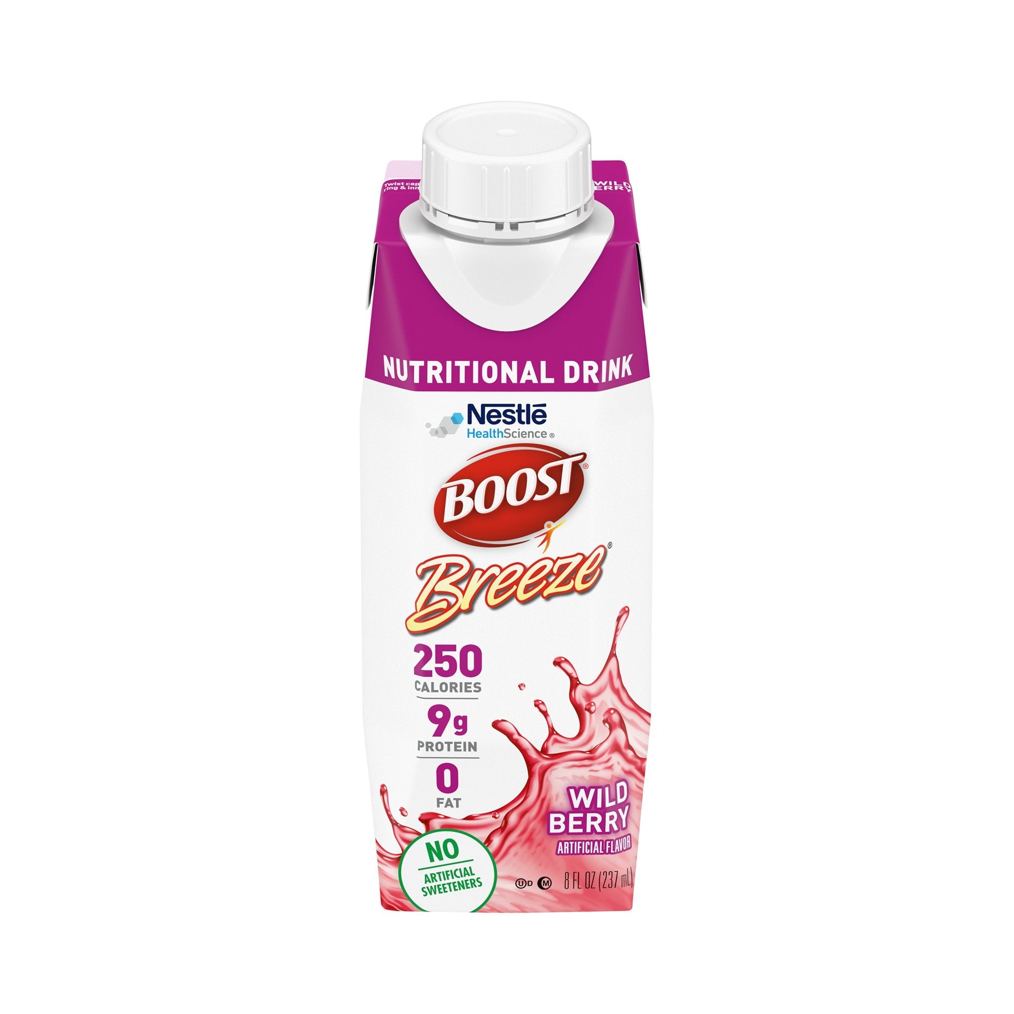 Nestle Healthcare Nutrition Boost Breeze Wild Berry Nutritional Drink, 8-ounce Carton (24/CS) 