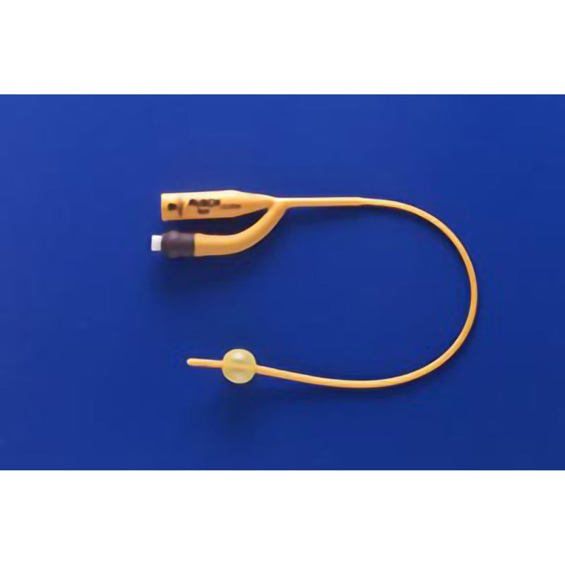 Foley Catheter Rusch Gold 2-Way Standard Tip 3 cc Balloon 8 Fr. Silicone Coated Latex 