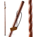 Brazos Twisted Oak Trekker Handcrafted Walking Stick, Red, 55-Inch (Each)