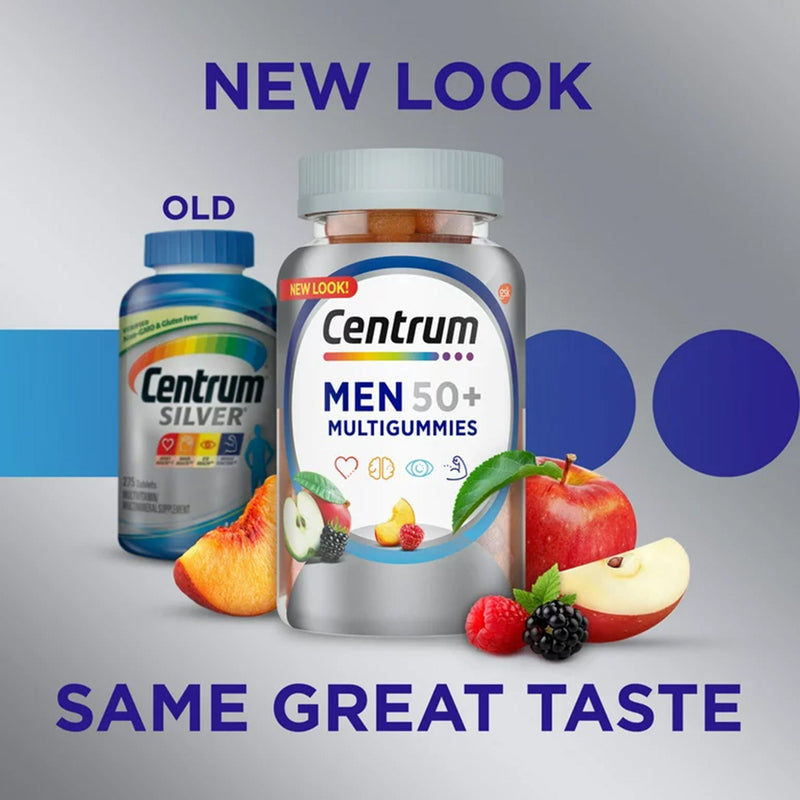 Centrum Men 50+ MultiGummies Assorted Natural Fruit Flavors 