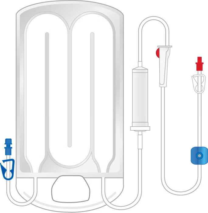 Fluid Warming Set Ranger Pump 1 Port 9,000 mL / Hr Drip Rate Without Filter 30 Inch Tubing Blood / Solution (Case of 10)