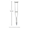 McKesson Adult Underarm Crutches, 5'2" – 5'10" (Case of 8 Pairs)