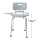 McKesson Brand McKesson Aluminum Bath Bench, 15.5 – 19.5 Inch Height 
