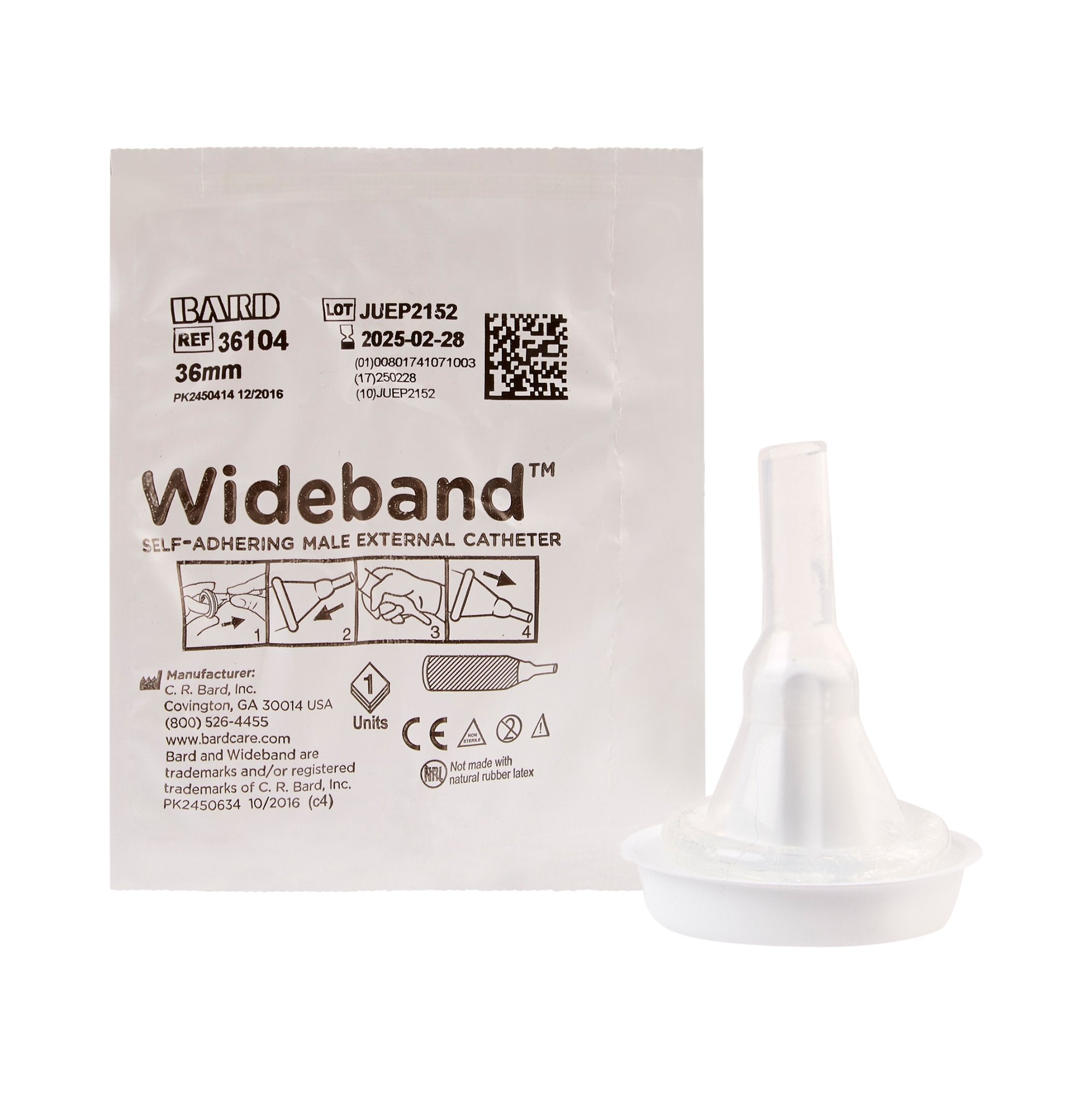 Bard Bard Wide Band Male External Catheter, Large (100/BX) 