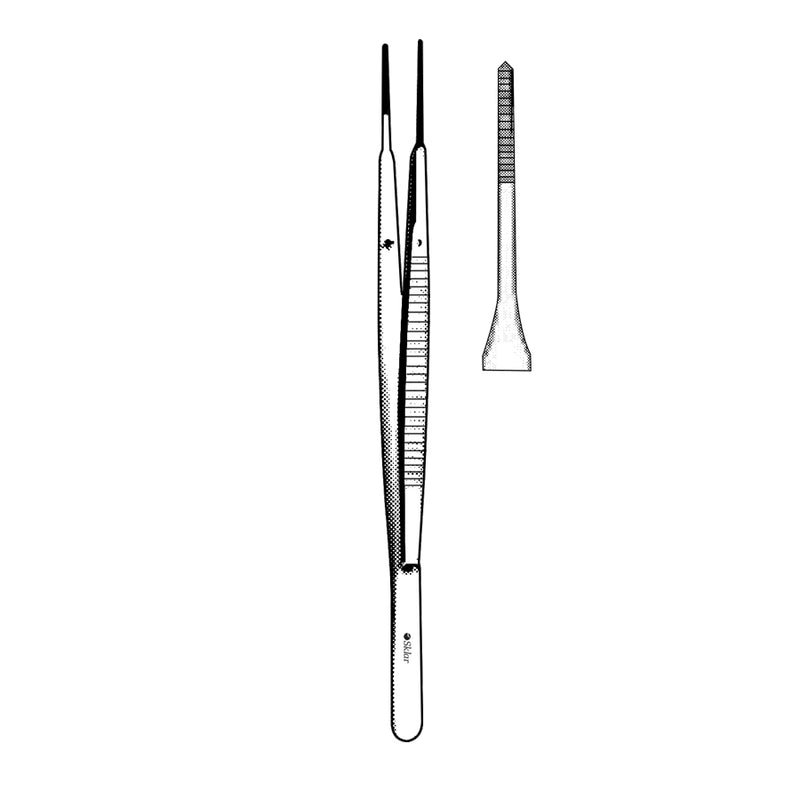 Sklar Gerald Dressing Forceps - 9", Straight, Serrated - 47-1190