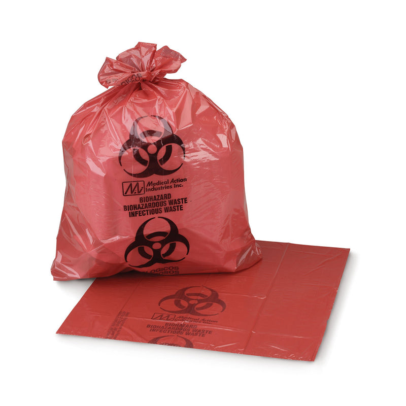 McKesson Biohazard Waste Bag, 1 – 6 gallon Capacity, 11 x 14 Inch (Case of 500)
