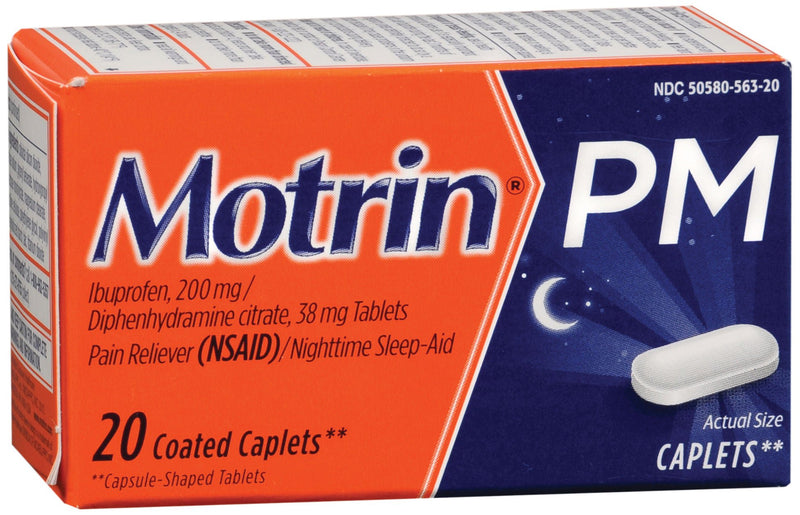 Motrin PM Ibuprofen / Diphenhydramine Night Time Pain Relief (Case of 480)