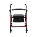 McKesson Folding Aluminum Four-Wheel Rollator, Red (Each)